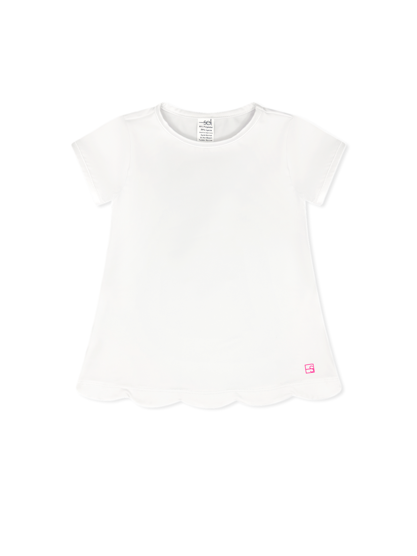 Bridget Basic T Pure Coconut Scallop