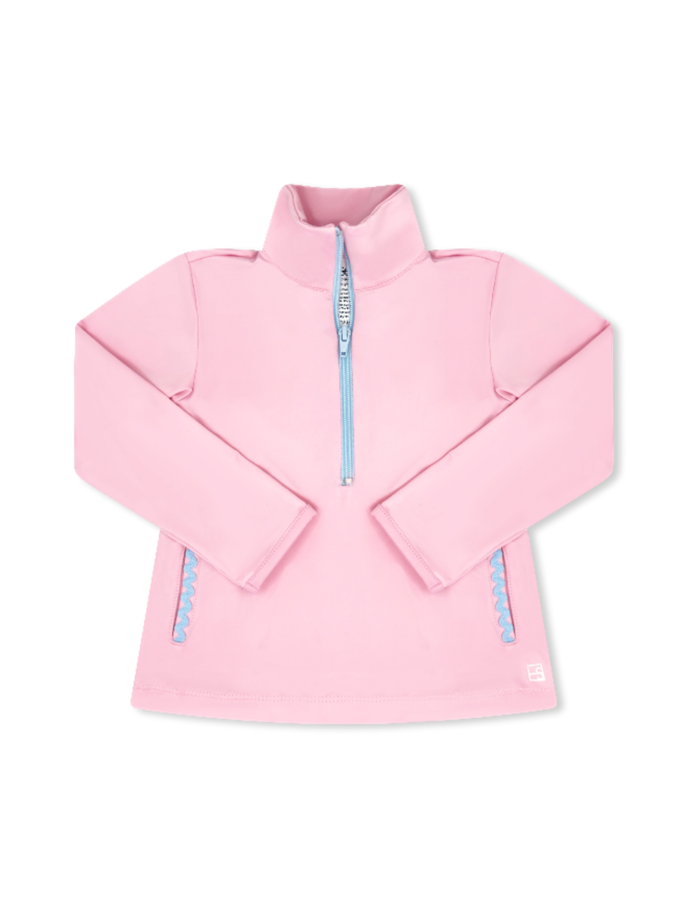 Heather Half Zip Cotton Candy Pink Cotton Candy Blue