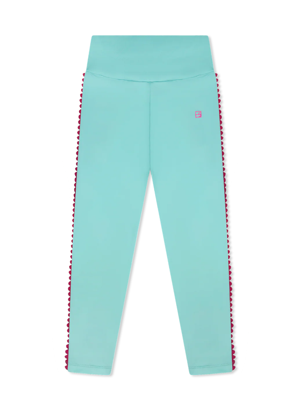 Abigail Highwaist Legging Totally Turquoise, Power Pink