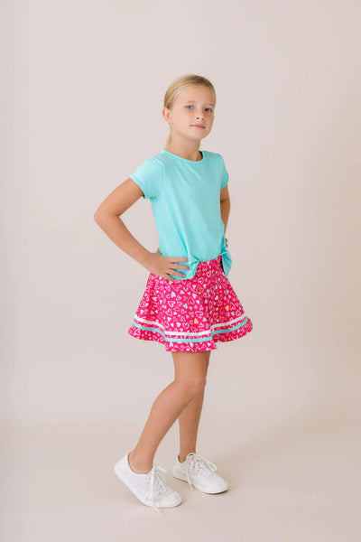 Callie Skort Pinky Promise, Totally Turquoise, Pure Coconut