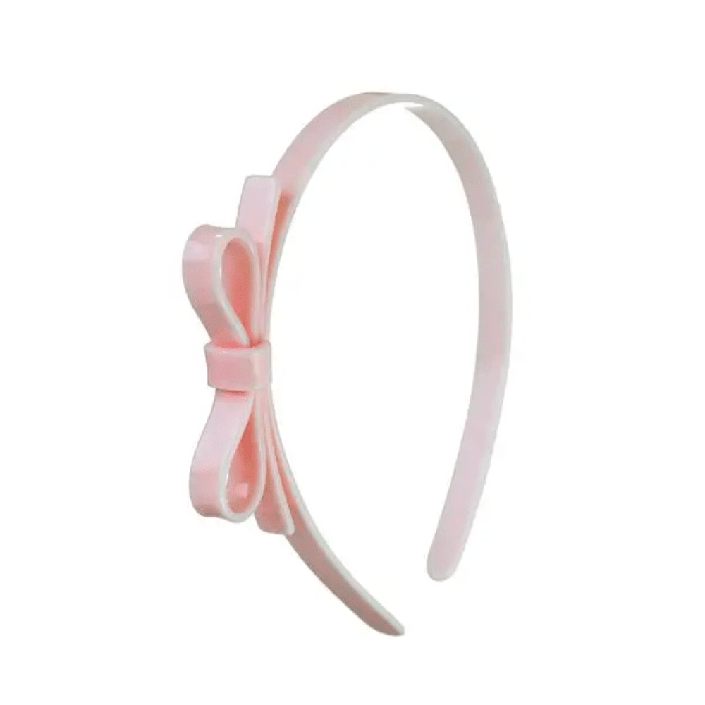 Thin Bow Pale Pink Headband