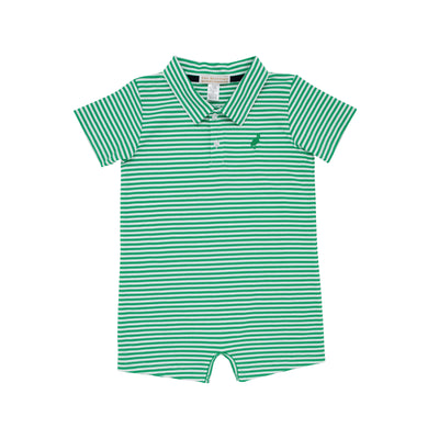 Sir Proper's Romper Kiawah Kelly Green Stripe