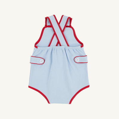 Skipper Sunsuit Buckhead Blue Rich Red