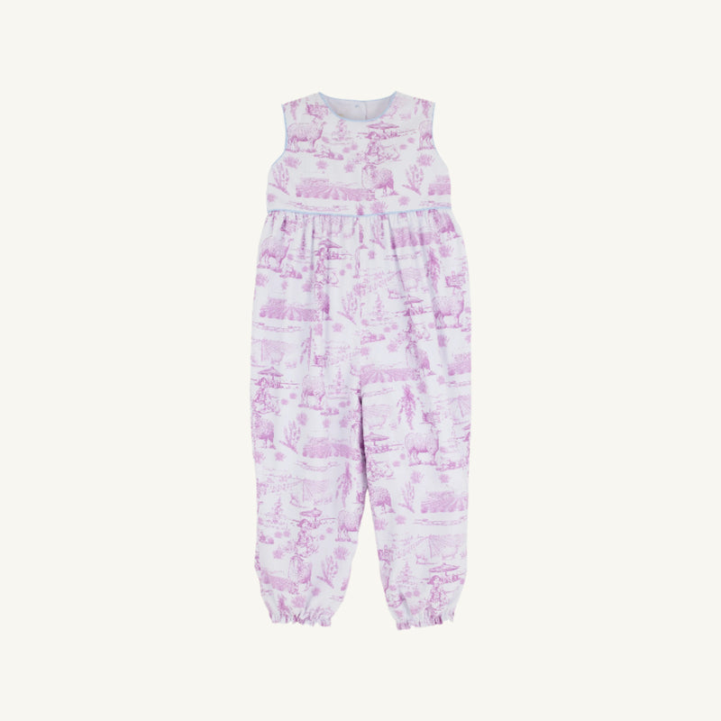 Sleeveless Rebecca Romper Lavender & Lambs