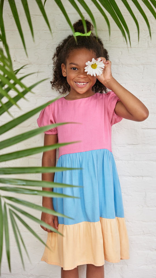 Smita Dress Flower Market Colorblock
