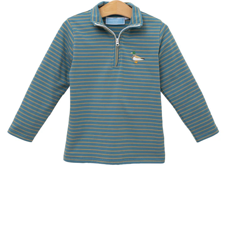 Mallard Embroidery Quarter Zip Pullover