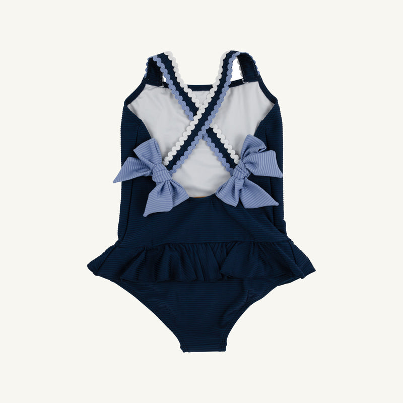 Taylor Bay Bathing Suit Ribbed Nantucket Navy PCP WAW Ric Rac
