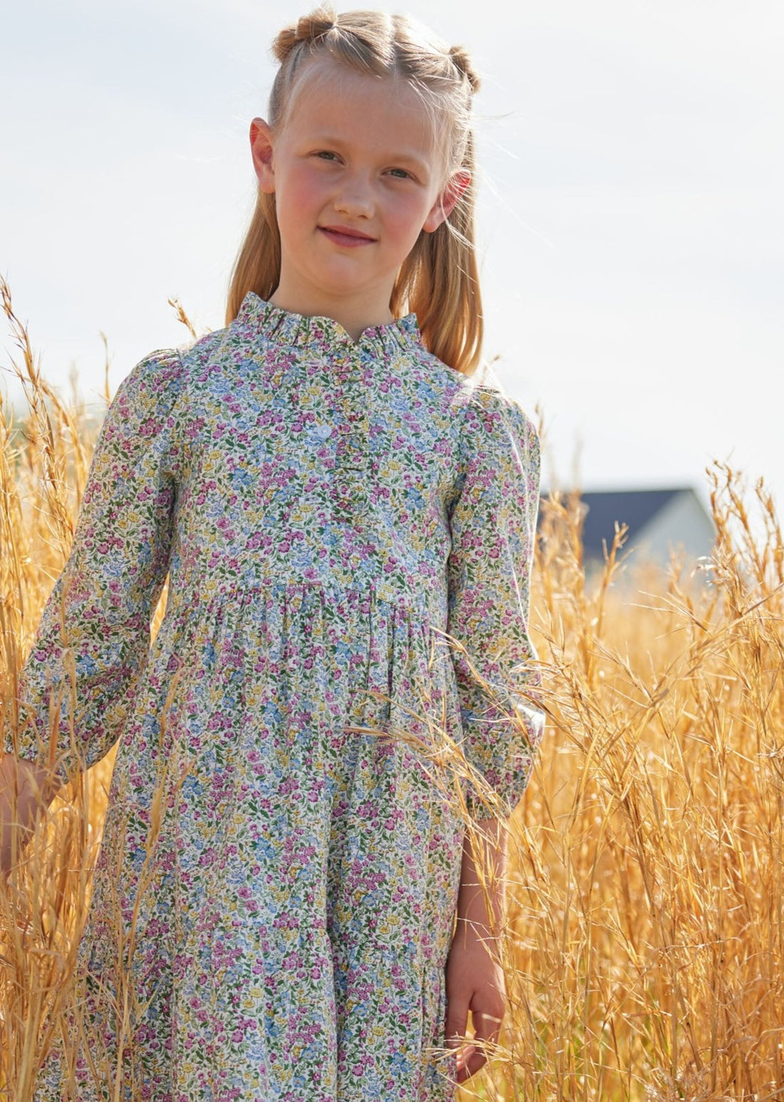 Tiered Midi Dress Green Gables Floral