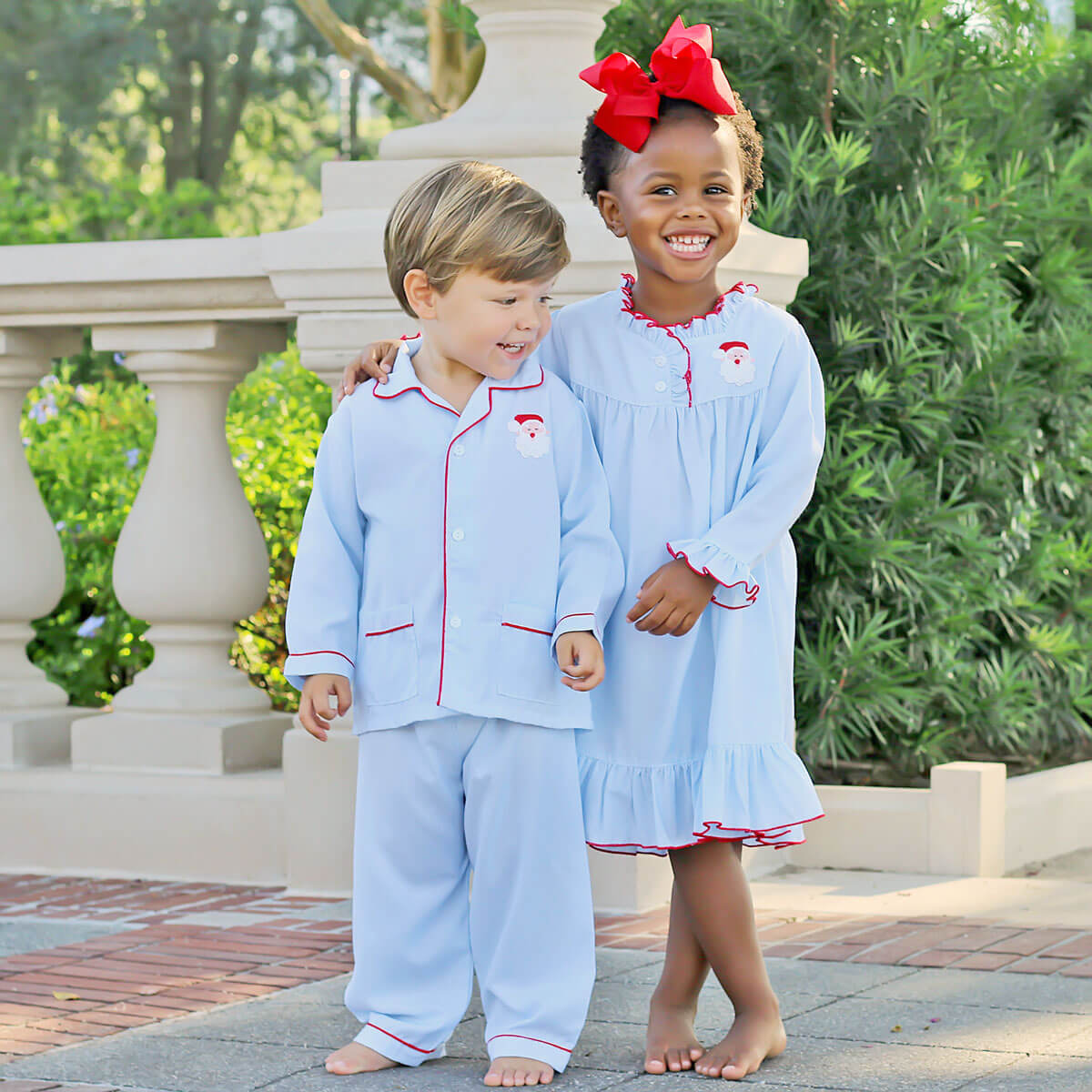 Blue Santa Embroidered Gown