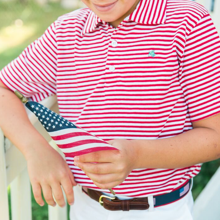 Buddy Belt American Flags on Navy