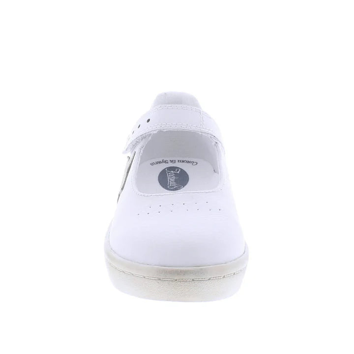 Stella White & Gold Leather
