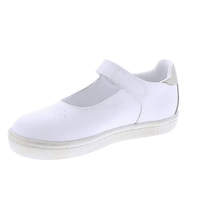 Stella White & Gold Leather