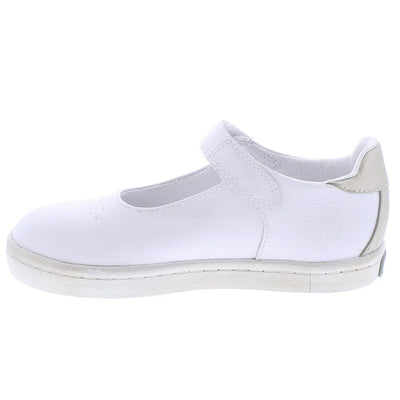 Stella White & Gold Leather
