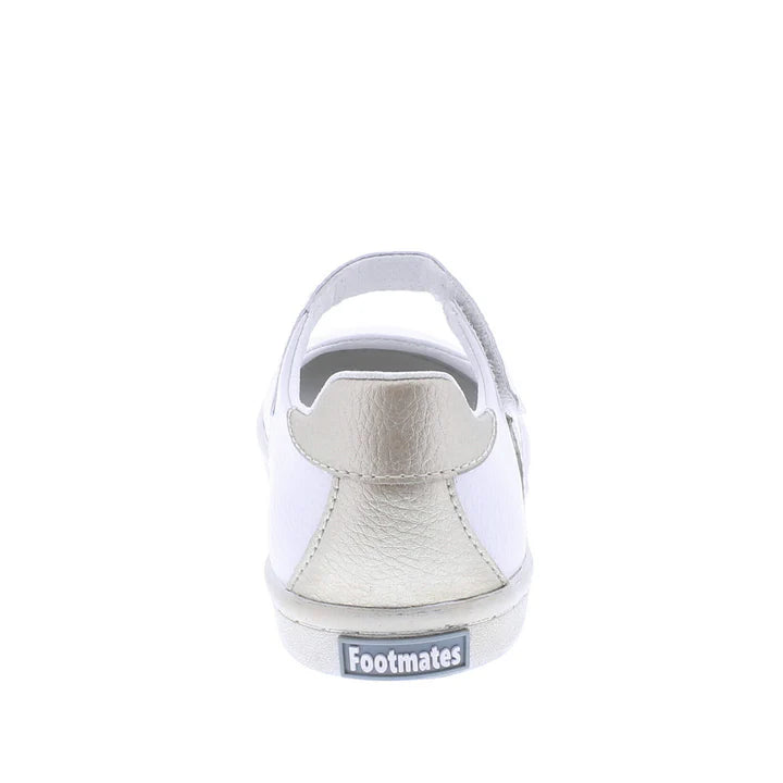 Stella White & Gold Leather