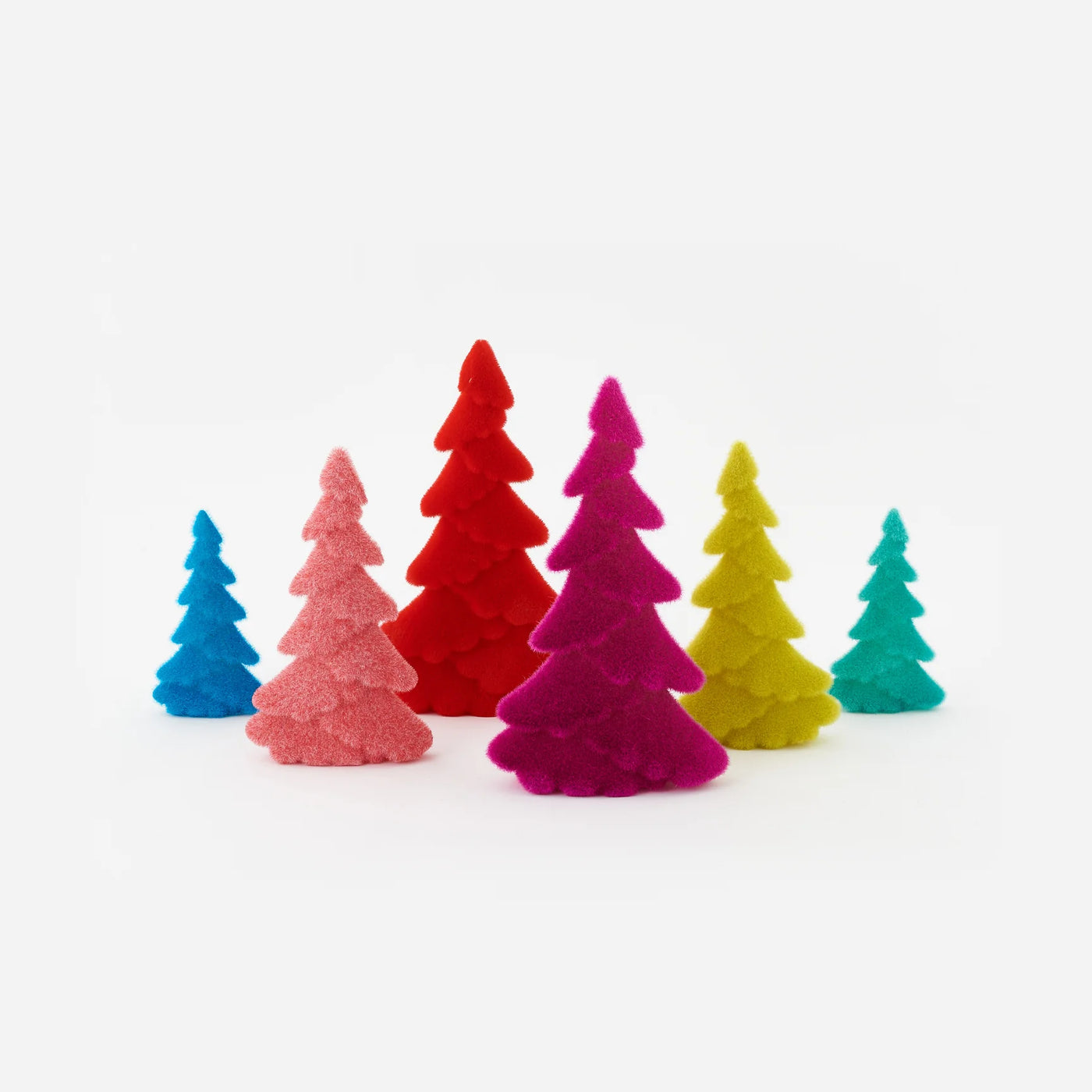 Flocked Flat Tree 10"