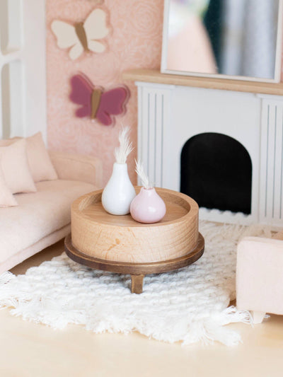 Dollhouse Salerno Round Wood Two-Tone Coffee Table