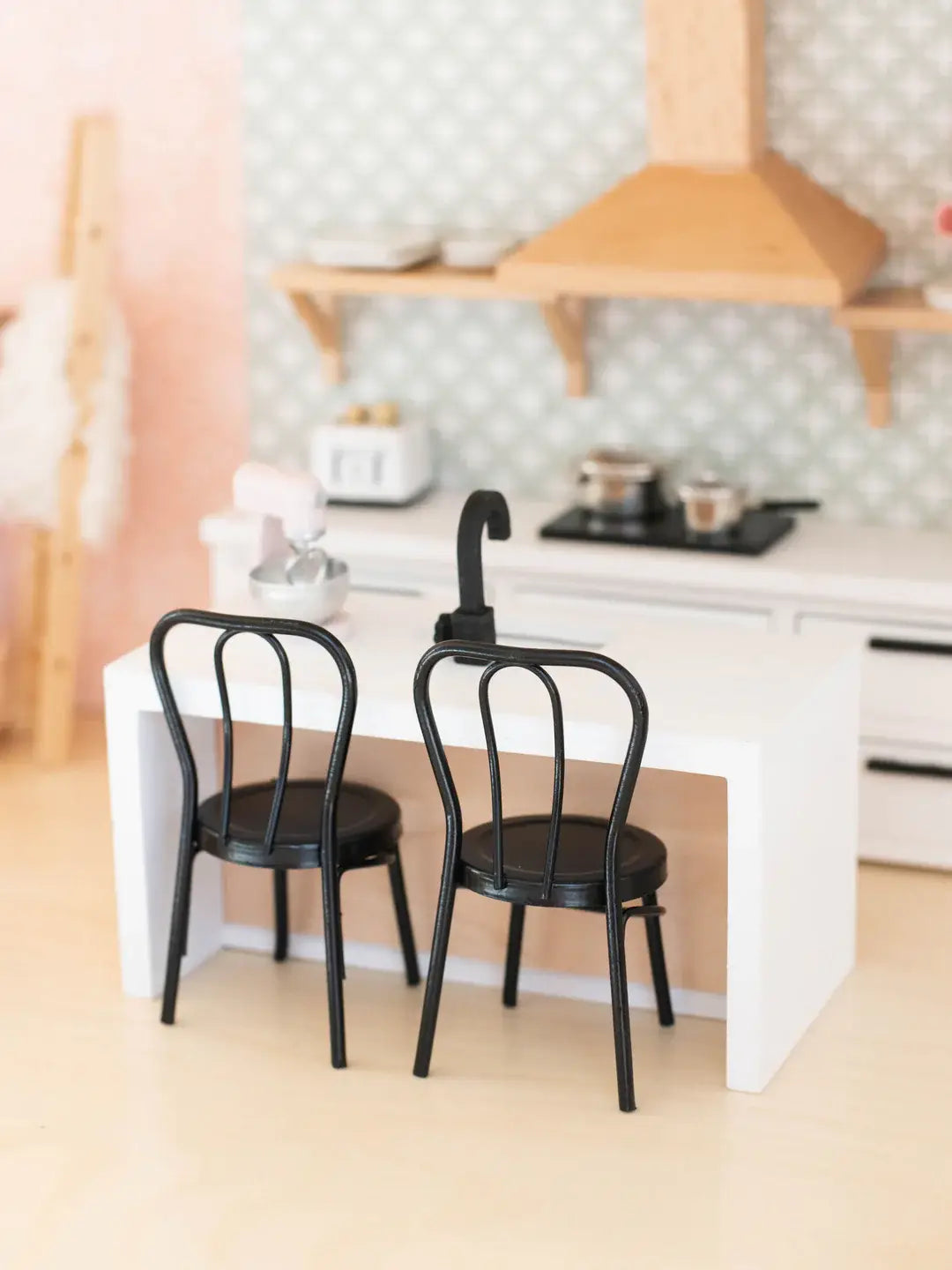 Dollhouse Metal Bistro Chair Set | Black