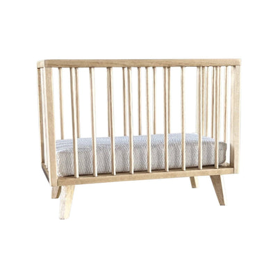 Dollhouse Nursery Crib + Mattress | Natural Wood