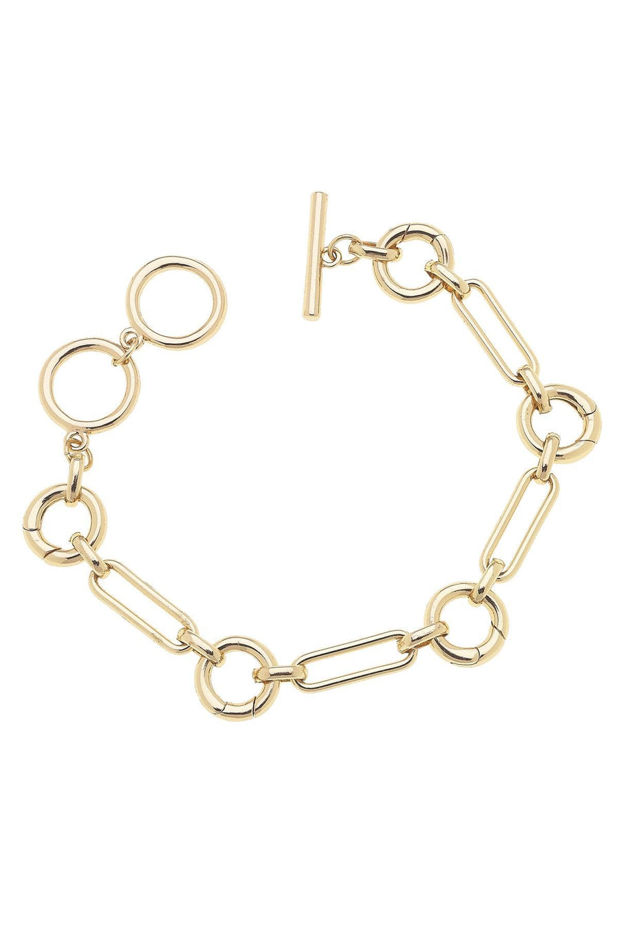 Lilah Multi Charm Toggle Bracelet Base Shiny Gold