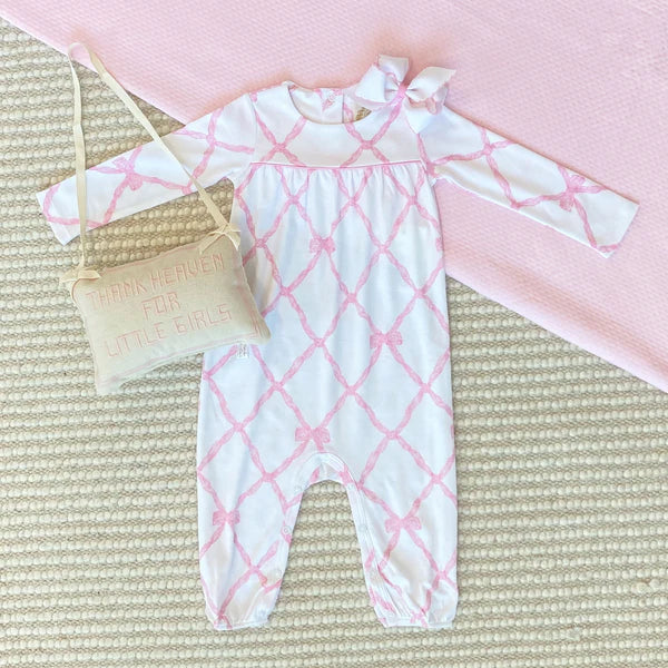 LS Penny's Playsuit Belle Meade Bow, Pier Party Pink