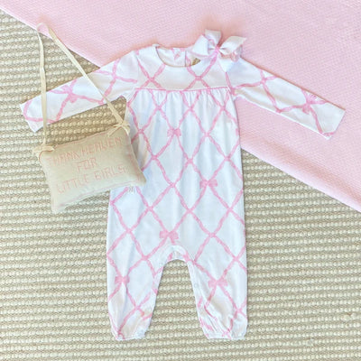 LS Penny's Playsuit Belle Meade Bow, Pier Party Pink