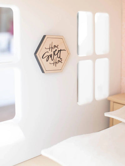 Dollhouse Wood Wall Sign | Three Styles: Home Sweet Home