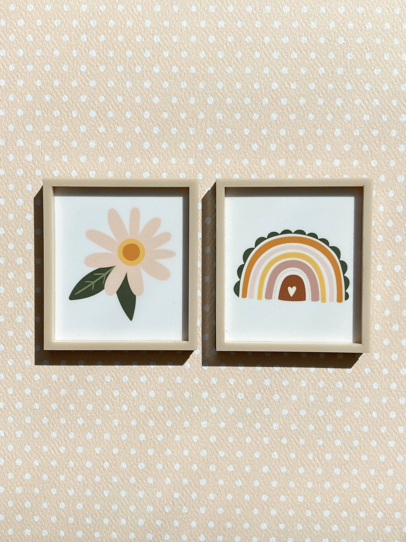 Dollhouse Framed Wall Prints | Flower or Rainbow: Rainbow