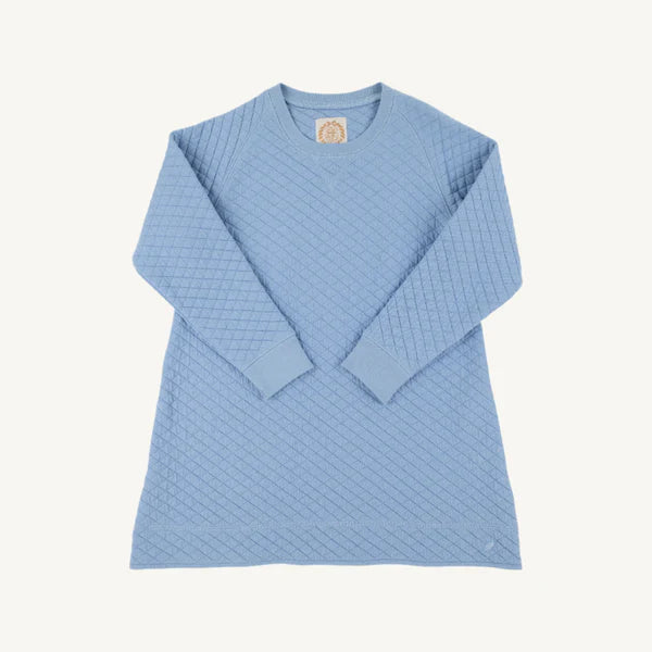 Cassidy Comfy Crewneck Dress Quilted Barrington Blue