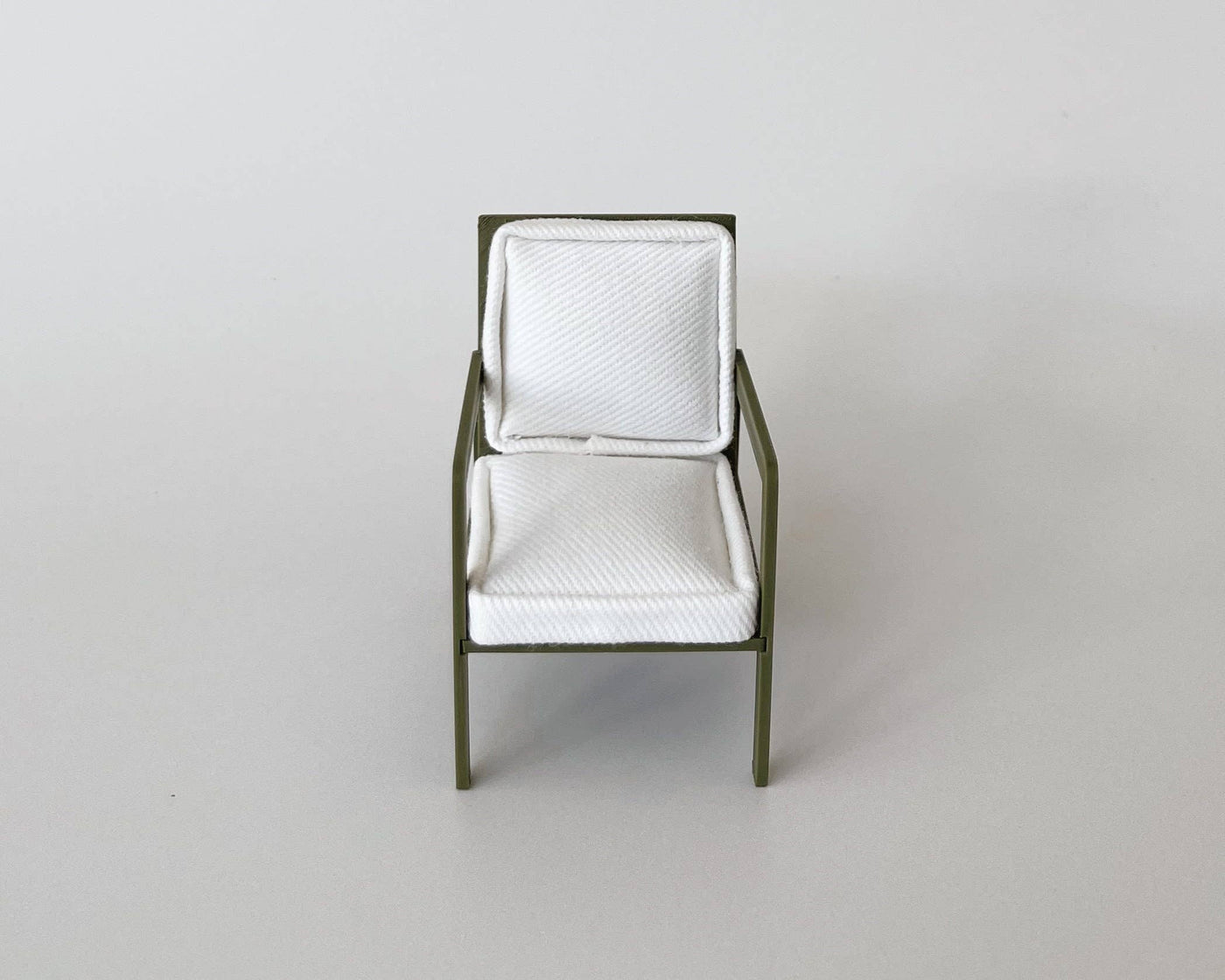 Modern Dollhouse Armchair: Olive