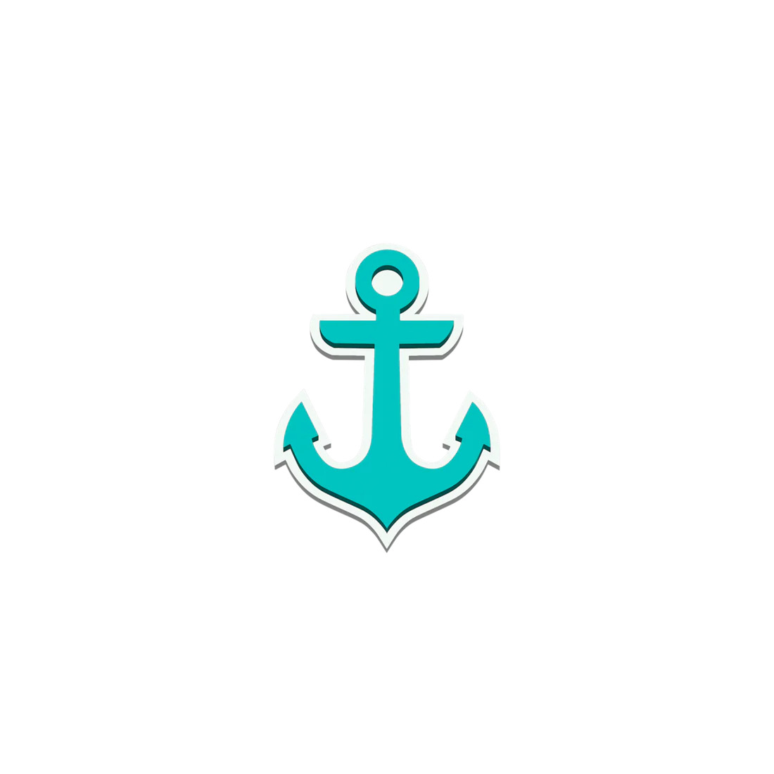 Bogg Bit Turquoise Anchor