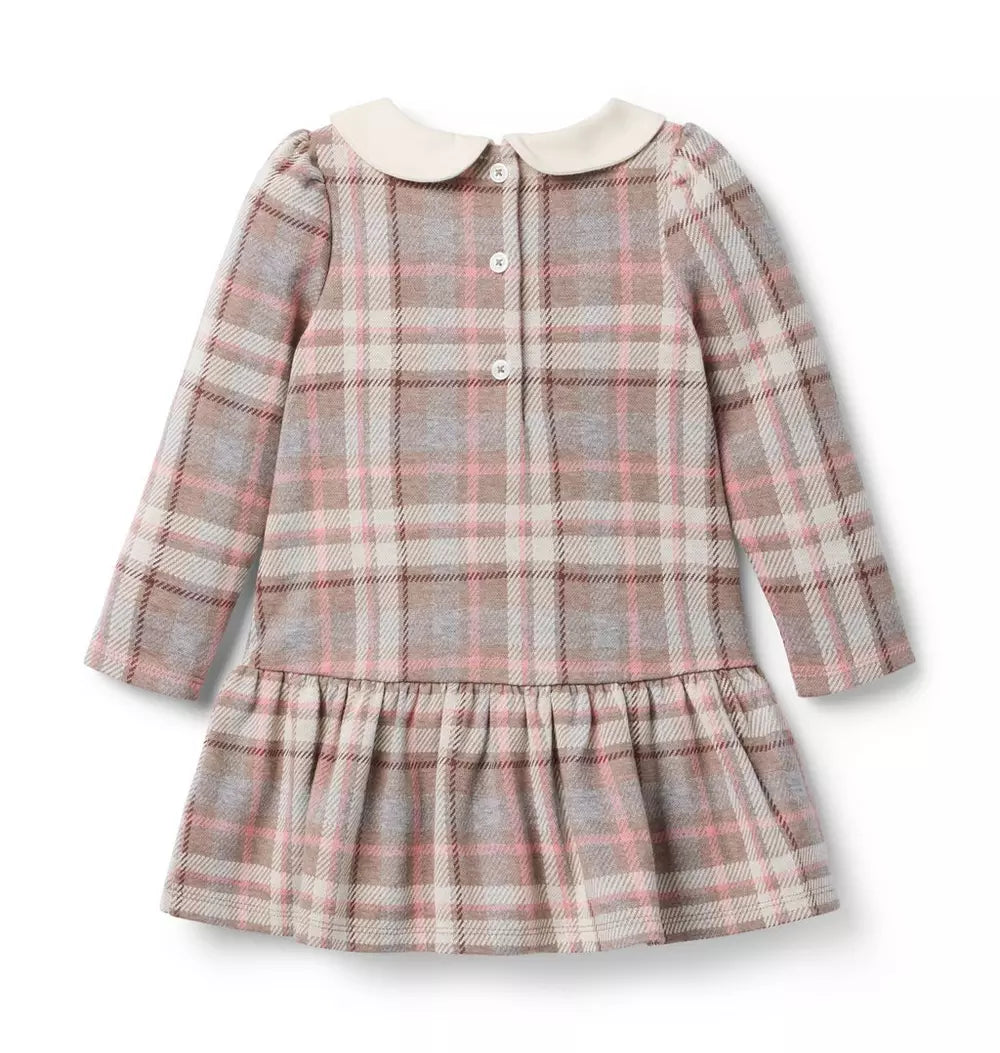 Plaid Jacquard Dropwaist Dress