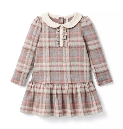 Plaid Jacquard Dropwaist Dress