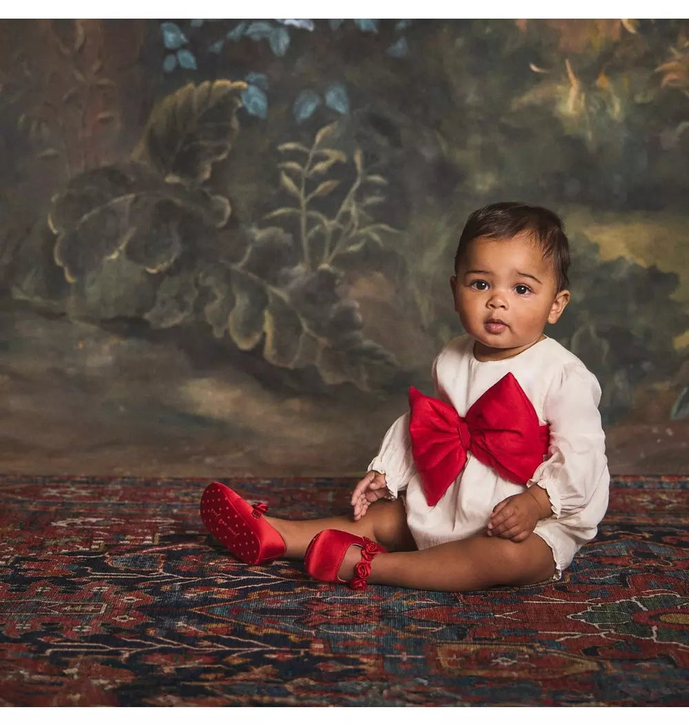 The Bow Ment Baby Romper