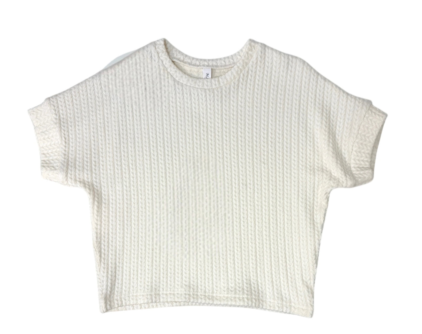 Off White Oversize Half Sleeve Sweater