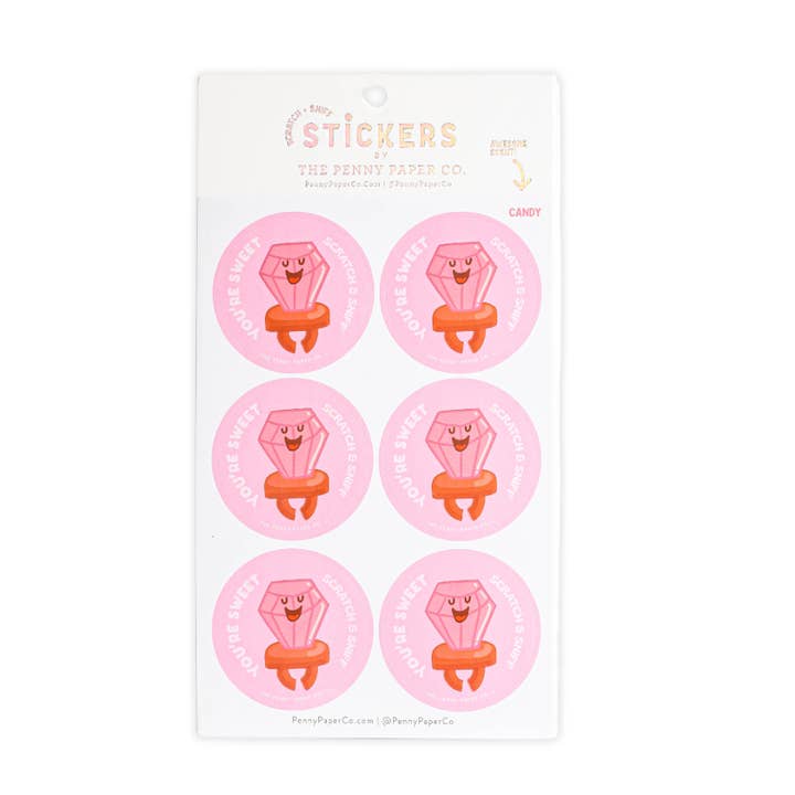 You're So Sweet Scratch & Sniff Ring Pop Stickers