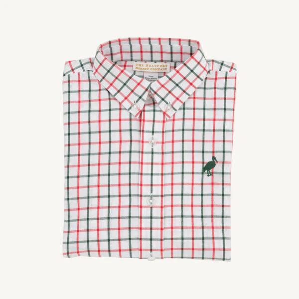 Dean's List Dress Shirt Old Town Tattersall, Grier Green