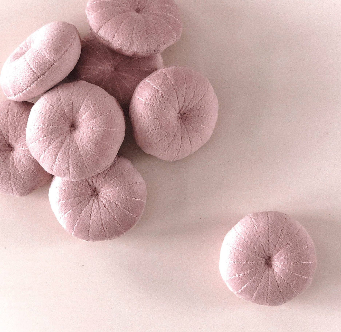 Dollhouse Tufted Round Cushion Pillow | Two Colors: Pink