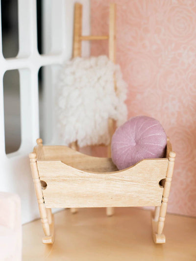 Dollhouse Tufted Round Cushion Pillow | Two Colors: White