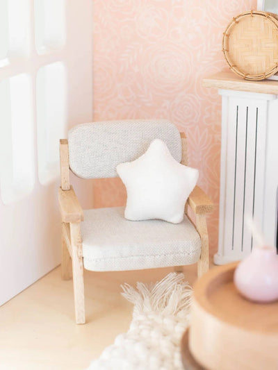 Dollhouse Star Pillow | Two Colors: White