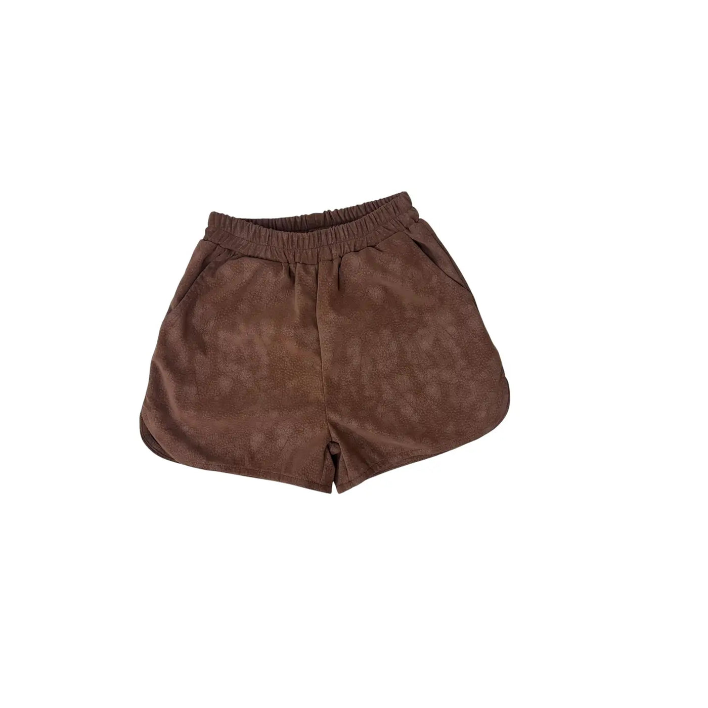 Mocha Faux Suede Jogger Short