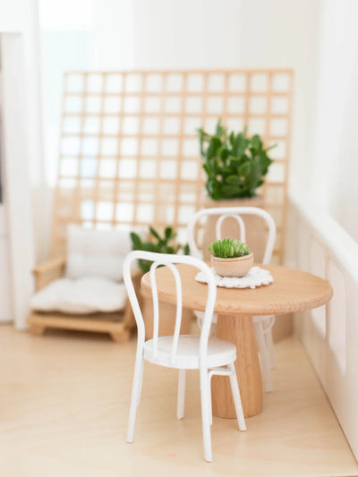Dollhouse Metal Bistro Chair Set | White