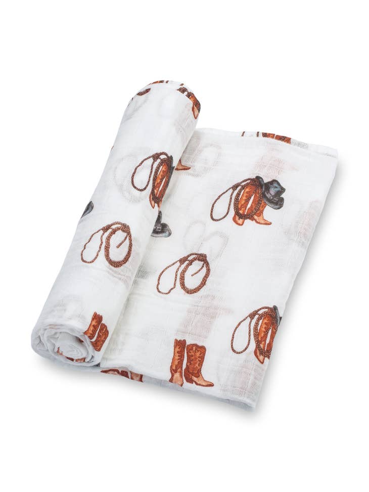 Life is Better in Boots Swaddle Blanket