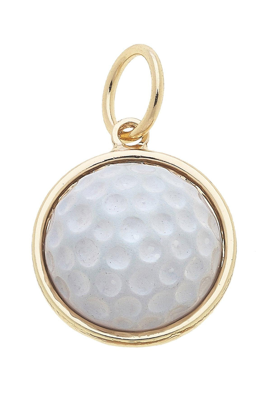 Golf Ball Enamel Charm White