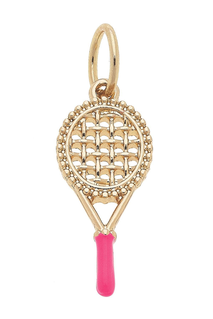 Enamel Tennis Racquet Charm