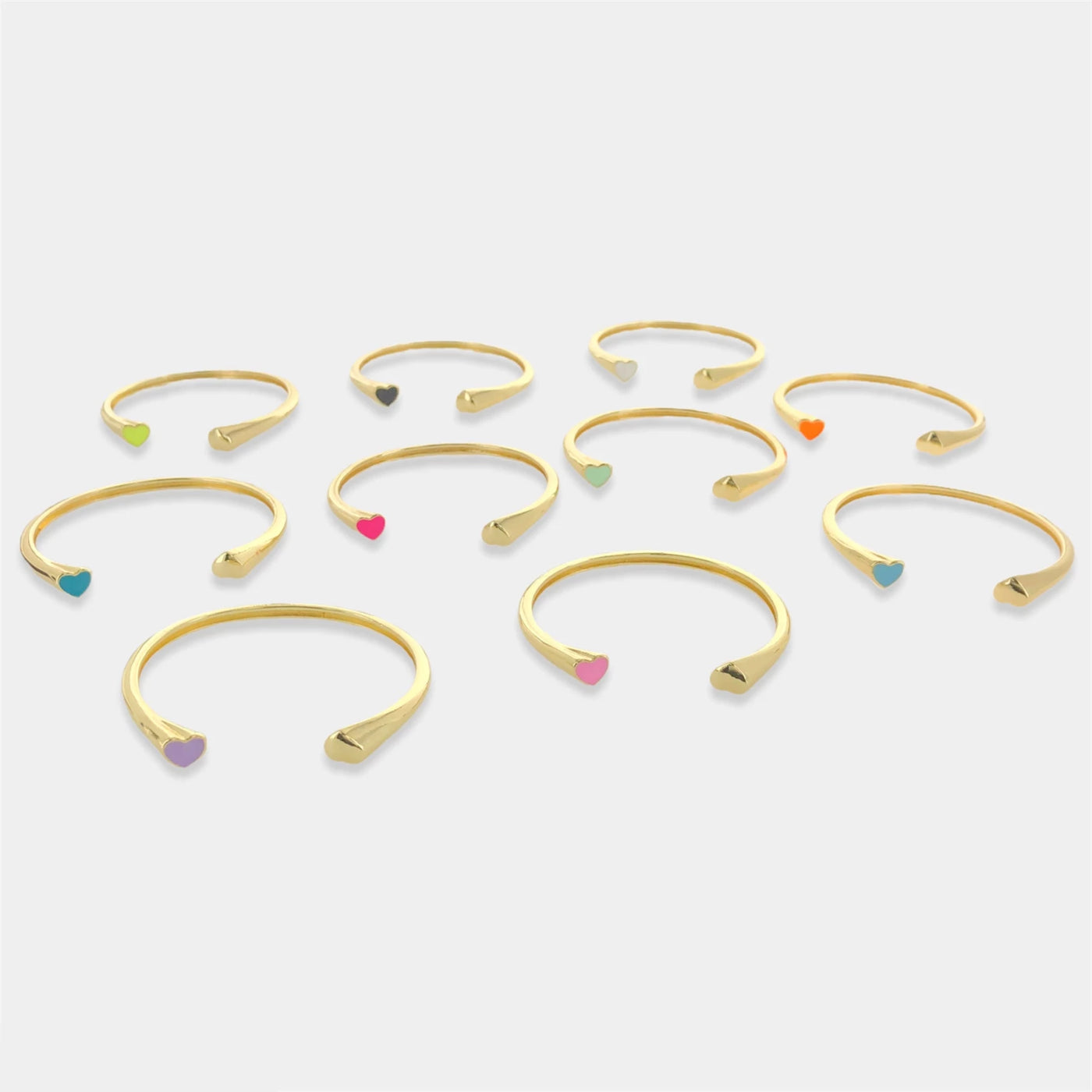 Gold/Enamel Heart Bracelet