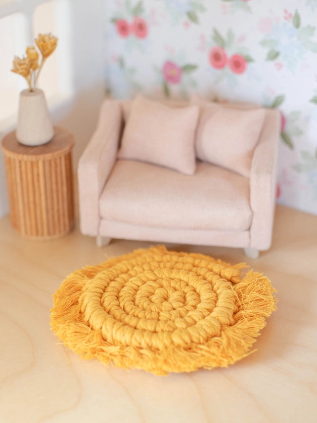 Dollhouse Boho Fringe Round Rug - Multiple Colors