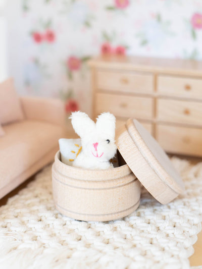 Dollhouse Storage Ottoman | Natural Wood