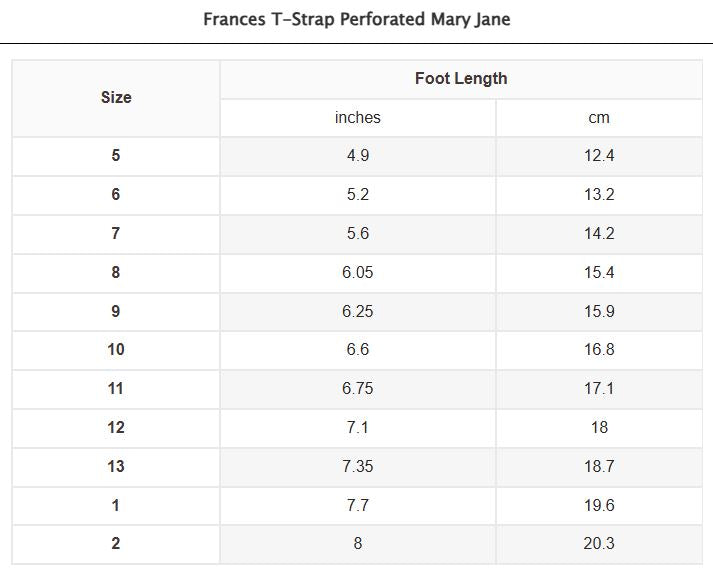Frances T Strap Perforated Mary Jane Grey