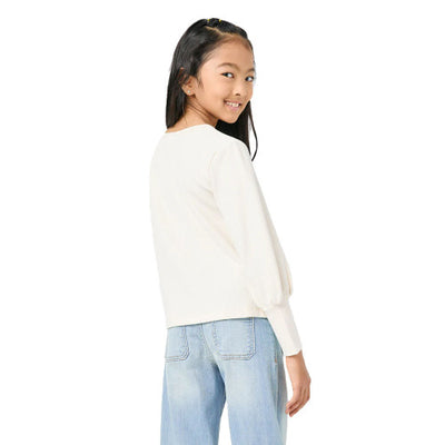 LS Textured Ribbed Top Ivory