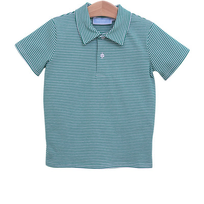 Henry Game Day Polo Green Stripe